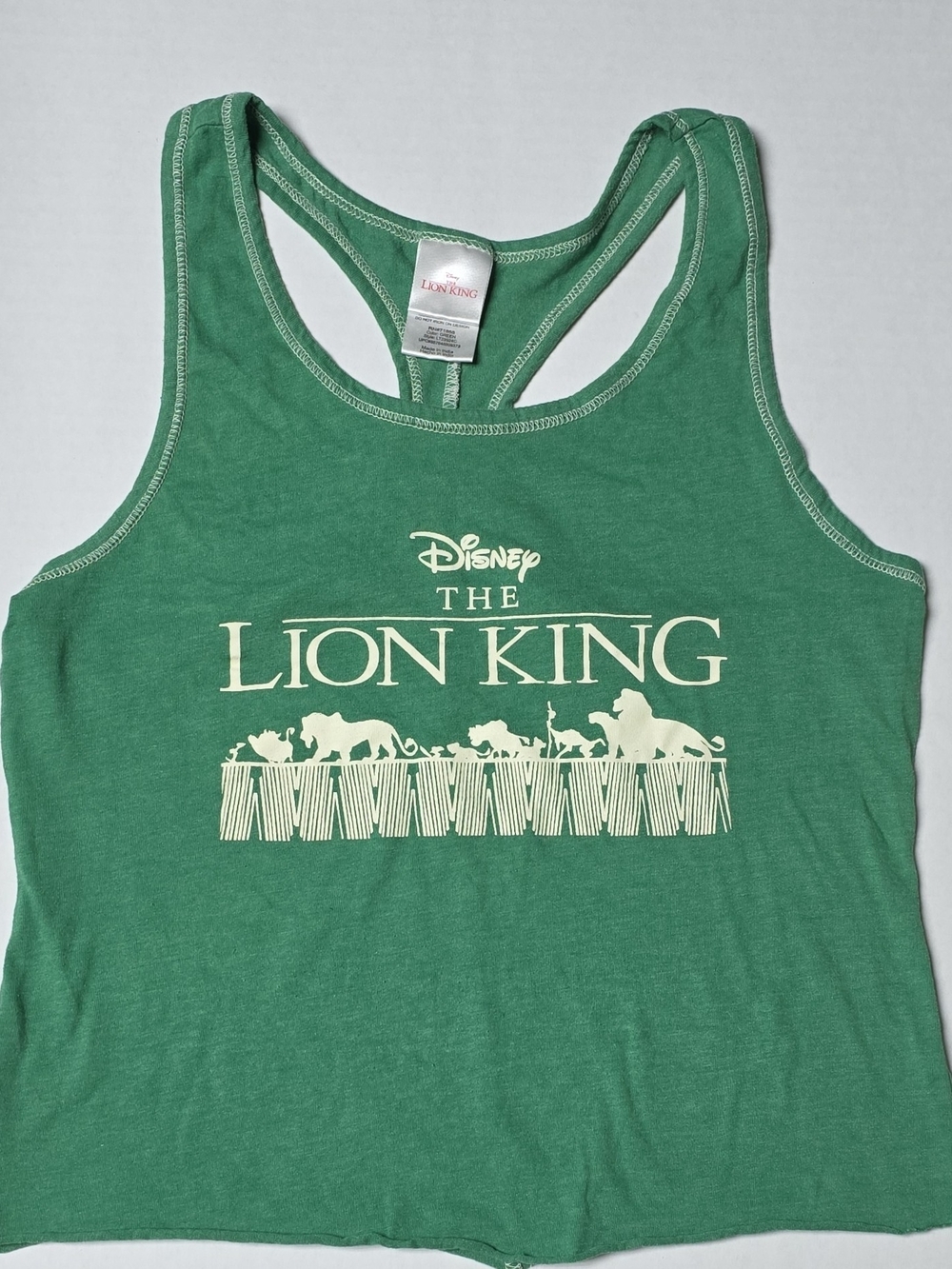 Disney The Lion King Cropped Green Tank Top